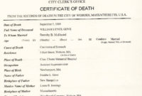 Ontario Death Certificate Sample Choice Image Within Amazing Death Certificate Template