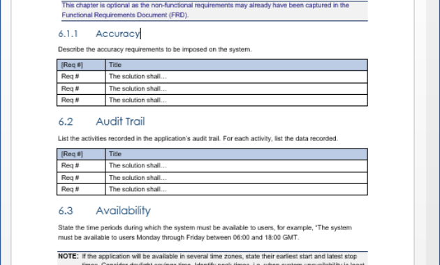 Order Template On Excel Seven Facts About Order Template In Business Requirements Document Template Word