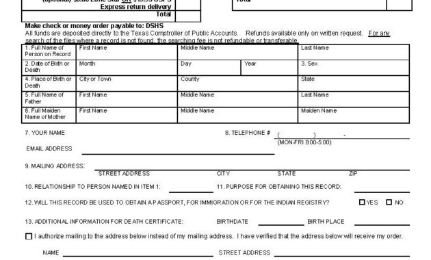 Ordering A Death Certificate From Texas For Cremations Pertaining To Awesome Blank Death Certificate Template 7 Documents