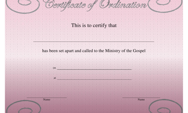 Ordination Certificate Template Download Printable Pdf Intended For Quality Ordination Certificate Template