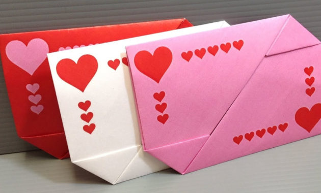 Origami Valentine'S Day Gift Card Envelopes Print At For Valentine Gift Certificates Free 7 Designs