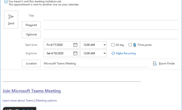 Outlook Meeting Invite Template Collection With Outlook Meeting Template