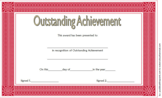 Outstanding Achievement Certificate 10 Template Ideas Throughout Student Leadership Certificate Template Ideas