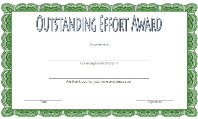 Outstanding Effort Certificate Template 10 Great Designs Pertaining To 10 Science Fair Winner Certificate Template Ideas