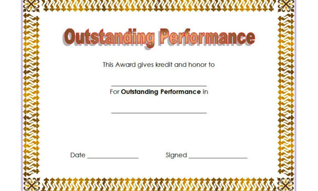 Outstanding Performance Certificate Template 7 With Regard To Amazing Chess Tournament Certificate Template Free 8 Ideas