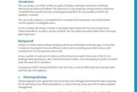 Pandemic Plan And Continuity Plan Pandemic 2020 Inside Business Continuity Plan Template Canada
