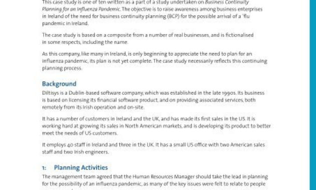 Pandemic Plan And Continuity Plan Pandemic 2020 Inside Business Continuity Plan Template Canada
