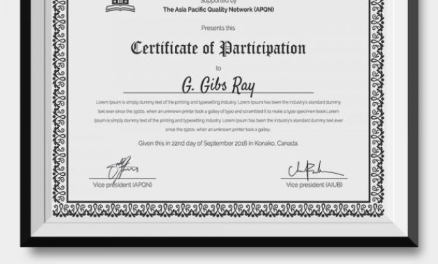 Participation Certificate Template 14 Free Word Pdf With Best Certificate Of Participation Template Doc