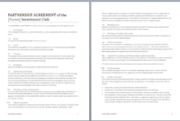 Partnership Contract Template Microsoft Word Templates With Business Contract Template For Partnership