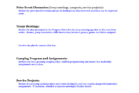 Patrol Leaders Council Plc Agenda Boy Scout Troop 283 In Printable Plc Meeting Agenda Template