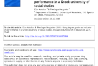 Pdf Using Degree Grades As Indicator Of Performance In A Regarding Social Studies Certificate