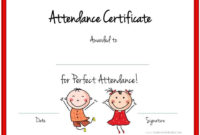 Perfect Attendance Award Certificates Free Instant Download Regarding Perfect Attendance Certificate Free Template