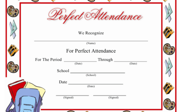 Perfect Attendance Certificate Template Download Printable Intended For Vbs Attendance Certificate Template