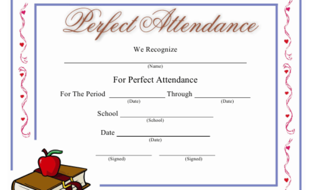 Perfect Attendance Certificate Template Download Printable Regarding Vbs Attendance Certificate Template