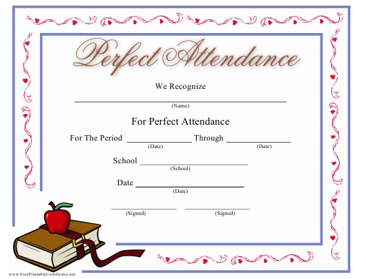 Perfect Attendance Certificate Template Download Printable Regarding Vbs Attendance Certificate Template