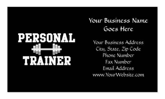 Personal Trainer Black And White Dumbell Training Business Inside Personal Training Business Plan Template Free