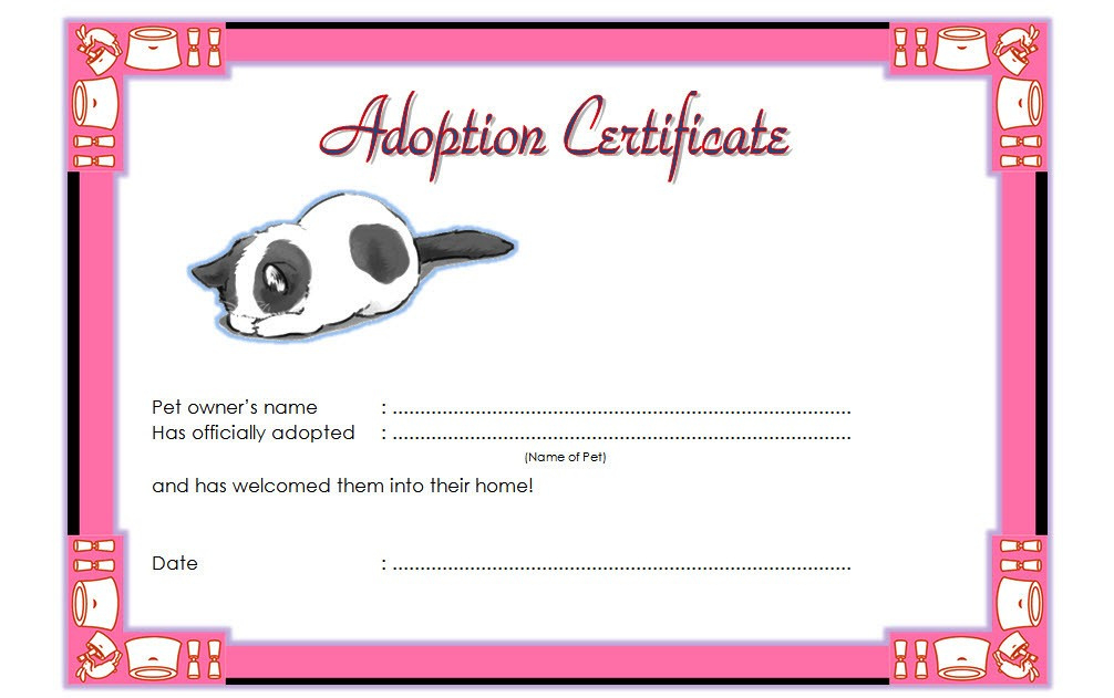 Pet Adoption Certificate Template 10 Best Ideas In Stuffed Animal Birth Certificate Template 7 Ideas
