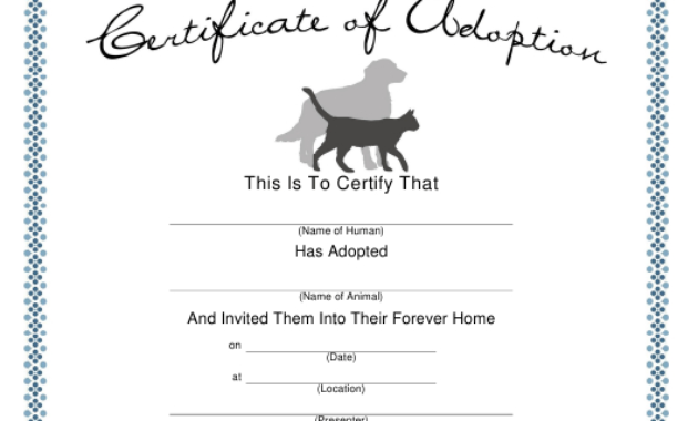 Pet Adoption Certificate Template Download Printable Pdf Inside Dog Adoption Certificate Template