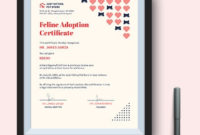 Pet Adoption Certificate Template Word Doc Psd With Cat Adoption Certificate Templates