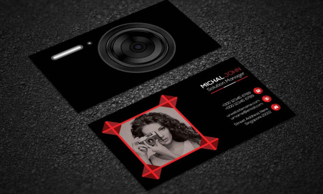 Photography Business Cardsumi Akther1 On Dribbble Throughout Photography Business Card Template Photoshop