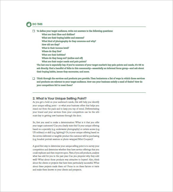 Photography Business Plan Template 14 Free Sample With Photography Business Forms Templates