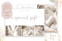Photography Gift Certificate Card Adobe Photoshop Psd In Best Photoshoot Gift Certificate Template