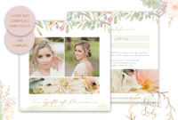 Photography Gift Certificate Card Adobe Photoshop Psd With Regard To Amazing Gift Certificate Template Photoshop
