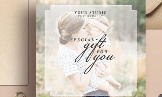 Photography Gift Certificate Template Gift Card Design For Photoshoot Gift Certificate Template