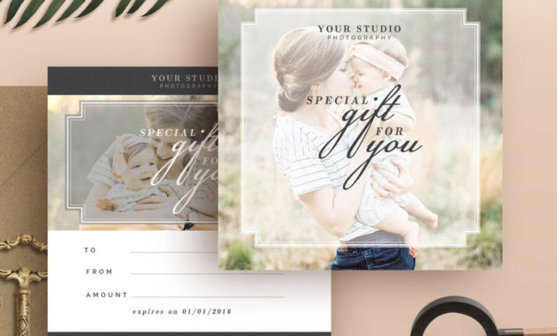 Photography Gift Certificate Template Gift Card Design In Best Photoshoot Gift Certificate Template