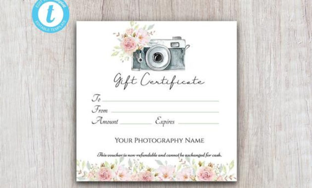 Photography Gift Certificate Template Gift Voucher With Best Free Photography Gift Certificate Template