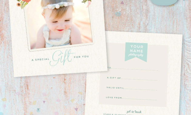 Photography Gift Certificate Template Photoshop File Vc004 Throughout Amazing Gift Certificate Template Photoshop