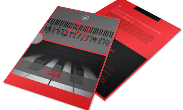 Piano Lessons Flyer Template Mycreativeshop With Regard To Piano Certificate Template Free Printable