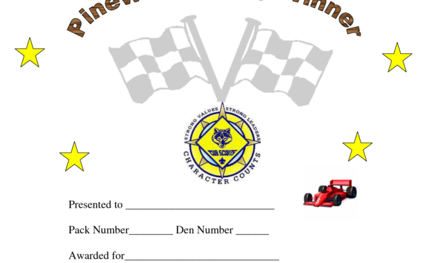 Pin On Cub Scouts Intended For Pinewood Derby Certificate In Best Pinewood Derby Certificate Template