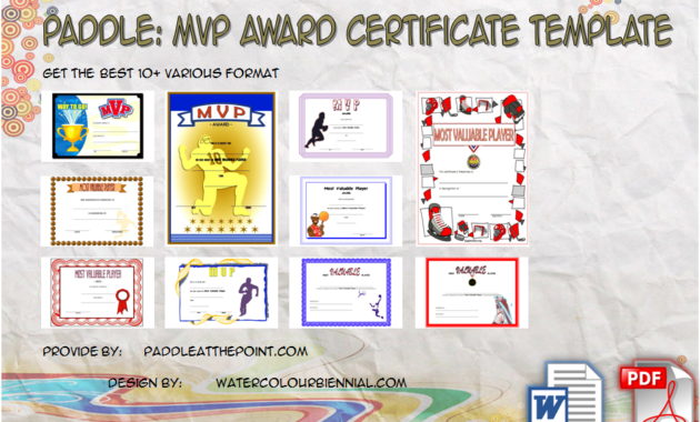 Player Of The Day Certificate Template 6 Cool Designs Free Pertaining To Mvp Certificate Template