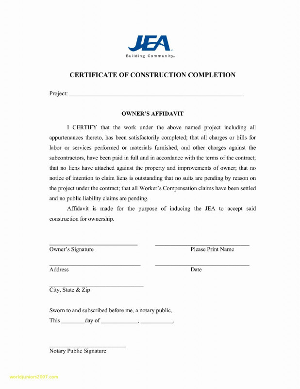 Practical Completion Certificate Template Jct Pertaining To Amazing Certificate Template For Project Completion