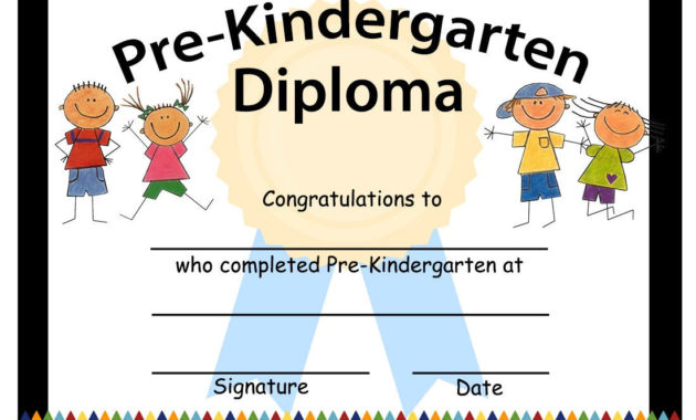 Prekindergarten Graduation Diplomas Blank Graduation With Amazing Kindergarten Graduation Certificates To Print Free