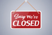 Premium Vector Business Sign That Says Sorry We&amp;#039;Re Closed Intended For Business Closed Sign Template