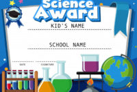 Premium Vector Certificate Template For Science Award Inside Science Achievement Certificate Template Ideas