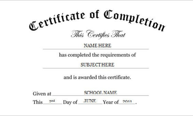 Preschool Certificate Template 16 Free Word Pdf Psd Intended For Certificate Of Completion Template Word