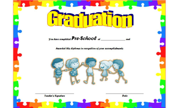 Preschool Graduation Certificate Free Printable 10 Designs Regarding Awesome 10 Kindergarten Graduation Certificates To Print Free