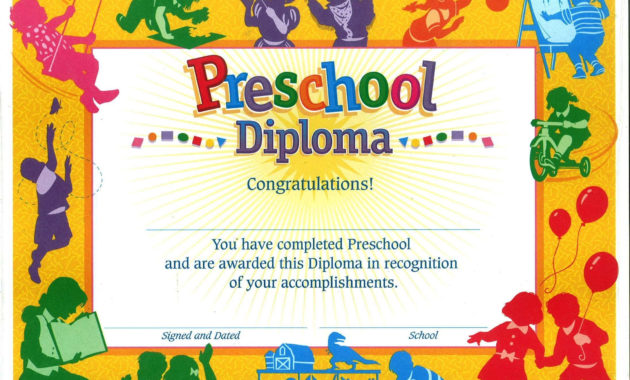 Preschool Graduation Diploma Free Printable Free Printable Pertaining To Kindergarten Graduation Certificate Printable