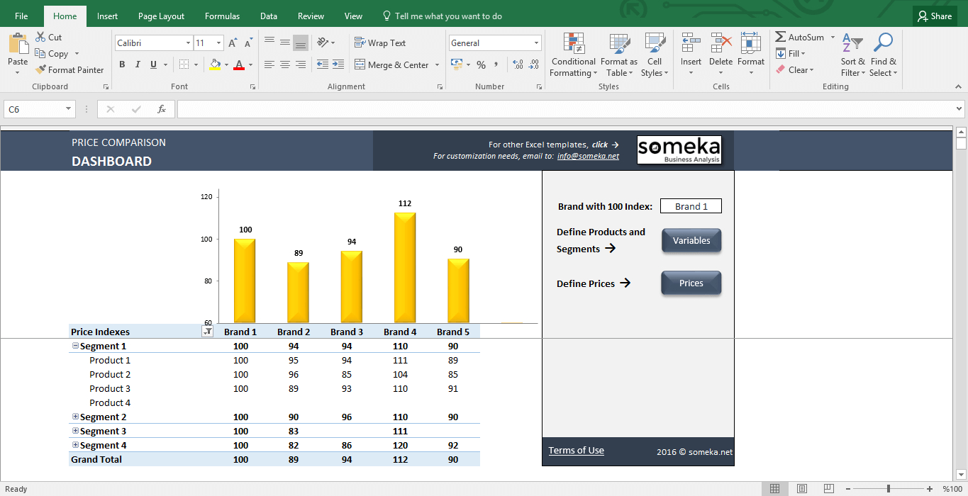 Price Comparison And Analysis Excel Template For Small With Free Cost Comparison Spreadsheet Template