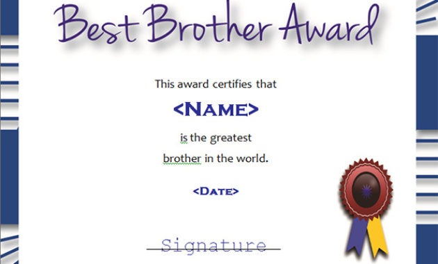 Printable Award Certificate Templates Sampleprintable In Best Boyfriend Certificate Template