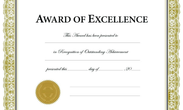 Printable Award Templates Colonarsd7 Intended For Regarding Leadership Award Certificate Template