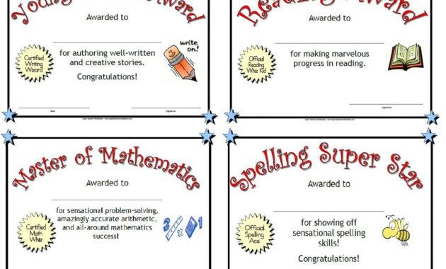 Printable Awards Free Printable Student Award With Printable Academic Award Certificate Template