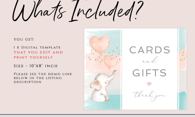 Printable Baby Shower Cards And Gifts Sign Template Lola In Quality Baby Shower Gift Certificate Template