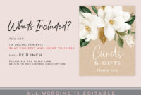 Printable Baby Shower Sign Template Cards And Gifts Regarding Quality Baby Shower Gift Certificate Template