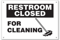 Printable Bathroom Closed Sign Image Of Bathroom And Closet With Business Closed Sign Template