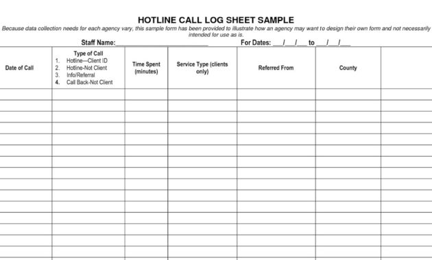 Printable Call Log Templates In Excel Regarding Call Log Book Template