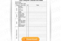 Printable Elder Care Daily Caregiver Log Pdf Digital Inside Home Health Care Daily Log Template
